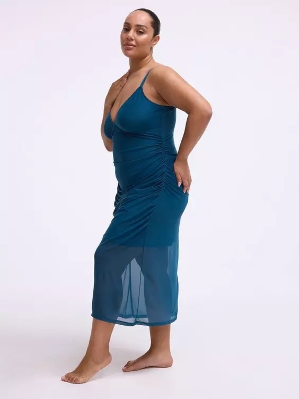 Torrid Mesh Tea Length Lingerie Dress